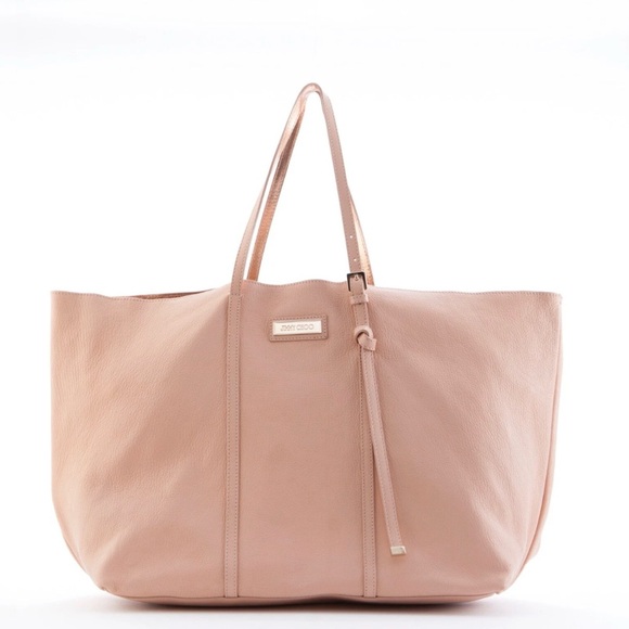 Jimmy Choo Handbags - Jimmy Choo Blush Pink Calf Leather Shopper Tote Bag